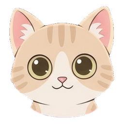 ねこの顔：ごきげん